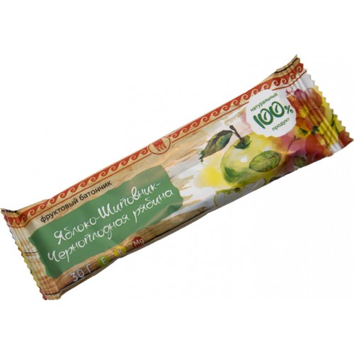 Купить Батончик фруктовый Яблоко-шиповник-черноплодная рябина  г. Саранск  