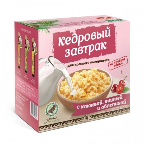 Купить Завтрак кедровый для крепкого иммунитета с клюквой, вишней и облепихой  г. Саранск  