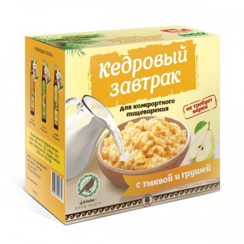 Купить Завтрак кедровый для комфортного пищеварения с тыквой и грушей  г. Саранск  